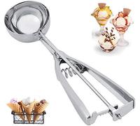 Wifehelper Pelle à Crème Glacée en Acier Inoxydable Professionnelle Poignée Antidérapante Pelle à Biscuits Déclencheur Pelle à Gâteau(6CM)