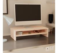 WIFESE 50 x 24 x 13 cm - Support de moniteur en pin massif - Surélévation d'écran - Pour bureau, télévision, table