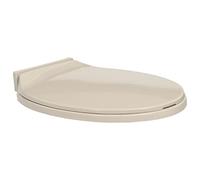 WIFESE Abatant WC à Fermeture en Douceur Abricot Ovale 46x34 cm Siège de Toilette Facile à Nettoyer Lunette de Toilette Cuvette Toilette Planche WC pour Maison Restaurant Magasin Hôtel