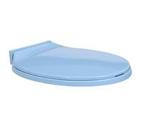 WIFESE Abatant WC à Fermeture en Douceur Bleu Ovale 46x34 cm Siège de Toilette Facile à Nettoyer Lunette de Toilette Cuvette Toilette Planche WC pour Maison Restaurant Magasin Hôtel