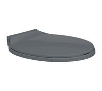 WIFESE Abatant WC à Fermeture en Douceur Gris Ovale 46x34 cm Siège de Toilette Facile à Nettoyer Lunette de Toilette Cuvette Toilette Planche WC pour Maison Restaurant Magasin Hôtel