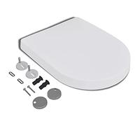 WIFESE Abattant WC à fermeture en Douceur Libération Rapide Blanc Carré Siège de Toilette 45x35 cm Cuvette Toilette Durable Lunette de Toilette Planche WC pour Maison Restaurant Magasin Hôtel