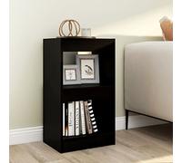 WIFESE Bibliothèque Noir 40x30x72 cm Bois d'ingénierie Séparateur de Pièce Etagère Rangement Cloison Meuble Salon Bureau Colonne de Rangement ivres Magazines Plantes Facile à Nettoyer