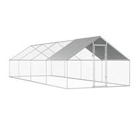 WIFESE Cage à poules d'extérieur - 2,75 x 8 x 1,92 m - En acier galvanisé - Pour poules, canards et autres petits animaux - Pratique et spacieux