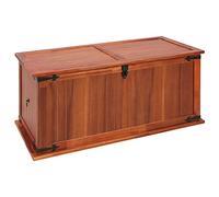 WIFESE Coffre de Rangement 79x34x32 cm Bois d'acacia Solide Marron Coffre de Stockage Unique Boîte Décoration Salon Chambre Table Basse Malle de Rangement Livres Table d'appoint