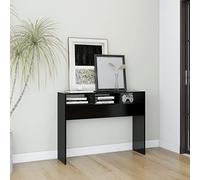 WIFESE Console Pliante Noir 105x30x80 cm - Table d'Entrée en Aggloméré pour Salle à Manger - Meuble Intérieur en Bois