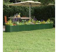 WIFESE JardinièRe De Jardin Acier Enduit De Poudre 332x40x36 Cm Vert Jardiniere Exterieur Grande Taille Jardiniere Balcon Jardiniere sur Pieds Carré Potager Bacs à Fleurs Potager Bac A Fleur