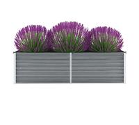 WIFESE Lit SuréLevé De Jardin Acier Galvanisé 160x40x45 Cm Gris Jardinieres Exterieur Jardiniere Bois Jardiniere Balcon Carré Potager Bacs ã Fleurs Rectangulaire
