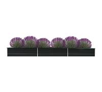 WIFESE Lit SuréLevé De Jardin Acier Galvanisé 480x80x45 Cm Anthracite Jardinieres Exterieur Jardiniere Bois Jardiniere Balcon Carré Potager Bacs ã Fleurs Rectangulaire