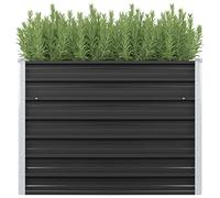 WIFESE Lit SuréLevé De Jardin Anthracite 100x40x77 Cm Acier Galvanisé Jardinieres Exterieur Jardiniere Bois Jardiniere Balcon Carré Potager Bacs ã Fleurs Rectangulaire