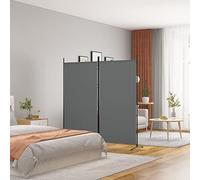 WIFESE Lot de 2 paravents anthracite 175 x 180 cm Cloison de séparation moderne Paravent séparateur de pièce pour intérieur balcon Brise-vue Vestiaire privé pour salon, chambre à coucher, polyvalent