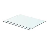 WIFESE Panneaux d'Étagère 2 Pcs Verre Trempé Transparent 50x30 cm Épaisseur 8 mm Étagère de Maison Magasin Tablette Salle de Bain Chambre à Coucher Autres Accessoires de Salon Étagère de Douche