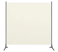 WIFESE Paravent 1 Panneau Blanc crème 175x180 cm Tissu Séparation de Pièce Elégante Cloison de Séparation de Salon Ecran d'intimité Décoration Intérieur Pare-Vue Bureau Séparation de Chambre