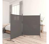 WIFESE Paravent 2 Panneaux Anthracite 348x180 cm Paravent Interieur Séparateur De Pièce Cloison Amovible