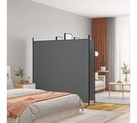 WIFESE Paravent 2 Panneaux Anthracite 348x180 cm Tissu Séparation de Pièce Polyvalente Cloison de Séparation de Chambre Espace Privé Séparation de Salon Cuisine Mur de Fond Bloquer Le Soleil