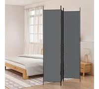WIFESE Paravent 3 pièces, anthracite, 150 x 220 cm, en tissu, séparateur de pièce, moderne, séparateur de pièce, pour intérieur, balcon, brise-vue, terrasse, dressing privé pour chambre à coucher,