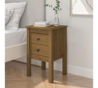 WIFESE Table De Chevet Bois De Pin Massif 40x35x61,5 cm Table De Nuit Table De Chevet Bois Petite Table De Nuit Table D'Appoint éTroite Chevet De Lit Nightstand Marron Miel