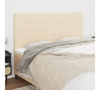 WIFESE Tête de Lit 4 pcs Excellent Soutien du Dos Meuble de Chambre à Coucher Décoration Intérieure Design Contemporain Crème 100x5x78/88 cm