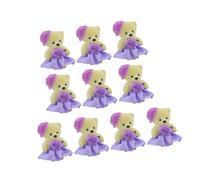 Wiffe 10 pièces en Mousse Ours Fleur Ensemble Ours Pendentif Mousse Jouet adapté pour Couple ami et Famille à la Recherche de Cadeaux Uniques Accessoire de décoration d ' intérieur