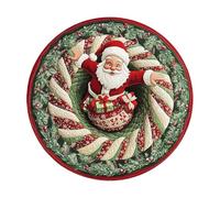 Wiffe 2 Tapis Rond d ' Illusion de Polyester Festif, Tapis de antidérapant pour Salon, Bureau, décorations de fête, Tapis de décoration de Maison Festive