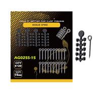 Wiffe 3 types de émerillons de pêche, vis d'appât avec boule flottante, kit d'accessoires pour Tackle Rigging et appâts de pêche de base