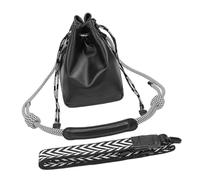 Wiffe à bandoulière Multifonctionnel, Compact, Black XK114 | pour appareil photo en cuir souple, sacs à main à insertion DSLR pour la photographie de rue, pochette