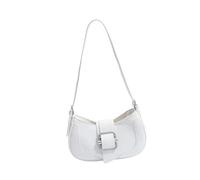 Wiffe à main moderne en cuir PU pour les femmes qui font la, White | Sangle réglable de capacité pour le shopping et un usage quotidien, femmes et filles
