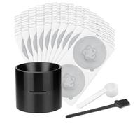 Wiffe Accessoire de Recharge de dosettes, Couvercle en Aluminium gaufré Inclus, Ensemble de Remplissage de Coque de dosettes de café, Texture en Plastique pour Remplissage de Poudre de café