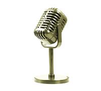 Wiffe Accessoires de Microphone Portables rétro, Accessoire de Jouet de Microphone Vintage avec, modèle en Plastique, Faux Accessoire Antique, Vintage avec