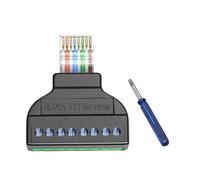 Wiffe Adaptateur à vis, Prise mâle RJ45 8 Broches, Installation Facile | Convertisseur de bloc d ' adaptateur d ' adaptateur de vis d ' apparence professionnelle; pour la vidéosurveillance;