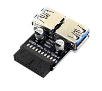 Wiffe Adaptateur USB3.0 Type C Efficace pour Carte mère 19/20 Broches Double USB a Femelle, Extension d ' Interface USB de Carte mère