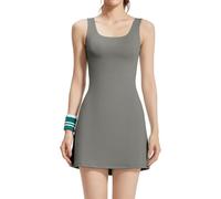 Wiffe Avec short intégré et soutien-gorge sec | Jupe de tennis séchante pour course à pied, pilates, gym, fitness, large sangle d'épaule pour les sports de plein air pour