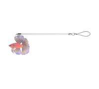 Wiffe Bâton d ' Ornement Betta pour Interaction d ' Aquarium, de Teaser de Tige Transparente avec Forme de Poisson et 19 cm / 7, 5 Pouces pour Aquarium, bâton de Teaser de Poisson, ornementale,