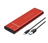 Wiffe Boîtier de Disque TP100 en Aluminium pour Plusieurs, Red | Accélération des protocoles doubles UASP TRIM et fonction de veille intelligente avec conception de dissipation