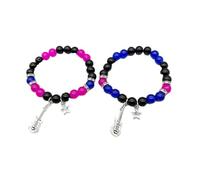 Wiffe Bracelets de perles acryliques étoile à cinq branches, B | Pentagrammes à cinq branches empilés pour Couple, bracelets pour et hommes, vent froid, tendance Hip-hop,
