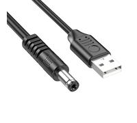 Wiffe Câble de charge USB vers CC 5 V - Cordon d'alimentation USB vers CC 5 V - Pour divers besoins électroniques - Connecteurs 5,5 x 2,1 mm, 5,5 x 2,5 mm, 3,5 x 1,35 mm