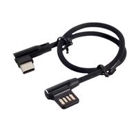 Wiffe Câble de chargement USB C 3.1 compact à angle gauche et droit, compatible avec les appareils mobiles et les tablettes, fil 28 AWG, conception mince, câble USB C coudé à gauche et à droite