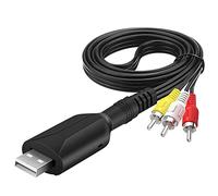 Wiffe Câble USB 3RCA, USB 2.0 mâle 3 mâle, Fil séparateur vidéo AV Adaptateur Composite, Ligne de Cordon