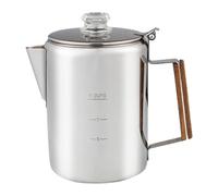 Wiffe Cafetière en acier inoxydable, percolateur d ' une capacité de 9 | Volumes de 9 tasses avec balance et couvercle transparent pour un usage domestique, cafetières à rétention de