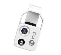 Wiffe Caméra de Microscope numérique de téléphone 200X avec LED, White | Microscope de poche éclairé par LED avec LED intégrée, caméra de microscope numérique pour smartphone, objectif