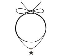 Wiffe Chaîne de cou en forme de papillon, pendentif étoile élégant, chaîne de clavicule faite à la main, chaînes de clavicule de verrouillage d ' amour pour son de cou réglable