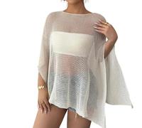 Wiffe Châle de soleil transparent à épaules dénudées, en polyester résistant plis, lavable en machine, pour une utilisation toute l ' année, écharpe de voyage pour femmes