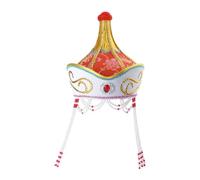 Wiffe Chapeau d ’ Art Populaire Mongol Ethnique avec de, Red