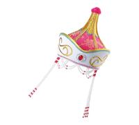 Wiffe Chapeau d ’ Art Populaire Mongol Ethnique avec de, Rose Red