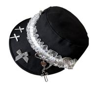 Wiffe Chapeau de sous-Cultures avec nœud Papillon pour Filles, White