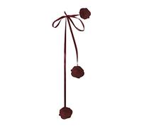 Wiffe Collier à trois fleurs de roses, chaîne en corde à, Wine Red | Collier ras du cou punk pour fête costumée, bal de promo, colliers à chaîne à lacets pour femmes et filles