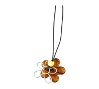 Wiffe Collier avec détails de perles pour femmes | Bijoux pendentif floral, cordon à enfiler, touche de superposition quotidienne pour une grâce vestimentaire