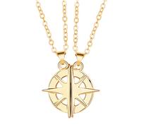 Wiffe Collier de Couple étoile à Six branches personnalisé, 2 pièces/ensemble, pour lui et son meilleur souhait, collier magnétique, de saint-valentin