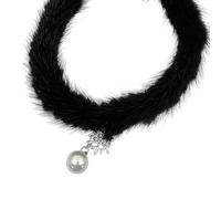 Wiffe Collier de perles de flocon de neige accentué de plumes, ajustement confortable, chaîne de clavicule à la mode, accessoires pour un usage quotidien, collier à plumes confortable