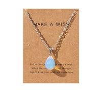 Wiffe Collier de Valentin Collier de Château de Diamant Mignon Conte de Fées Cosplay Bijoux pour Femmes Filles Mode Colliers en Pierre Naturelle pour Femmes
